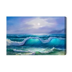 Peinture sur toile Marée Peinte Au Bord De La Mer – Image 2