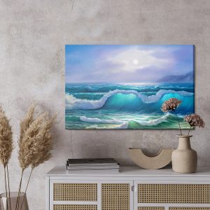 Peinture sur toile Marée Peinte Au Bord De La Mer – Image 3