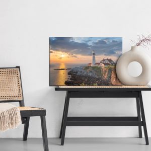 Peinture sur toile Lever Du Soleil Et Le Phare – Image 6