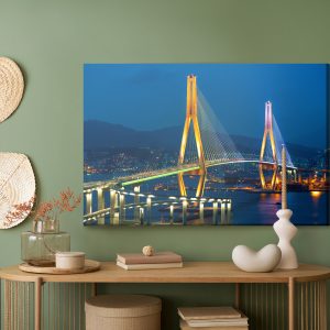 Peinture sur toile Pont Du Port De Busan, Corée Du Sud – Image 5