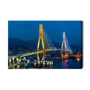 Peinture sur toile Pont Du Port De Busan, Corée Du Sud – Image 2