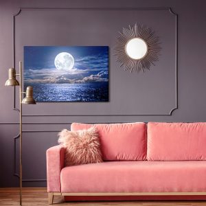 Peinture sur toile Pleine Lune Sur La Mer Baltique – Image 4