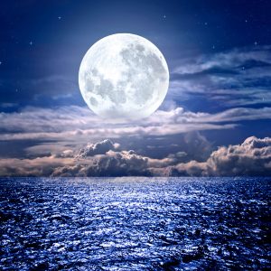 Peinture sur toile Pleine Lune Sur La Mer Baltique – Image 1