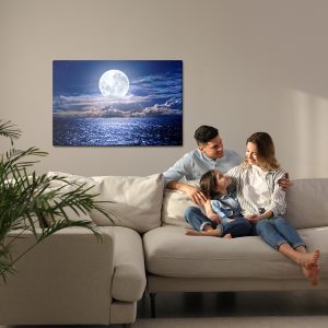 Peinture sur toile Pleine Lune Sur La Mer Baltique – Image 7