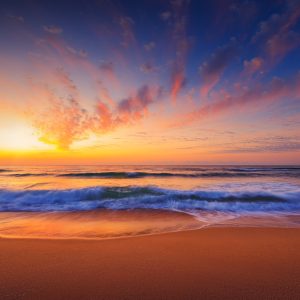 Peinture sur toile Nuages ​​Au Bord De La Mer – Image 1