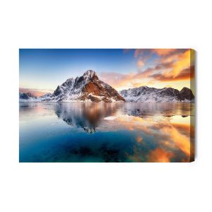 Peinture sur toile Lever De Soleil Sur La Mer De Norvège – Image 2