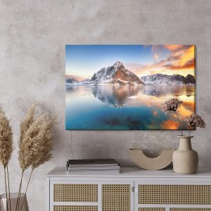 Peinture sur toile Lever De Soleil Sur La Mer De Norvège – Image 3