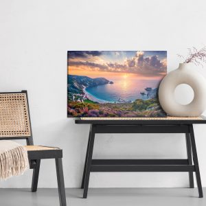 Peinture sur toile Coucher De Soleil Sur La Baie De La Mer – Image 6