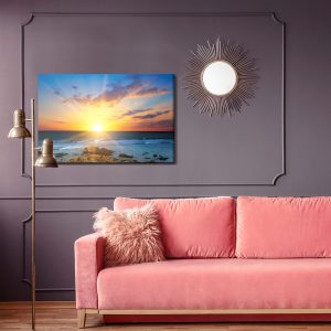 Peinture sur toile Lever Du Soleil Au Bord De La Mer – Image 4