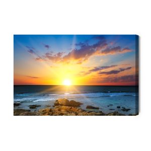 Peinture sur toile Lever Du Soleil Au Bord De La Mer – Image 2