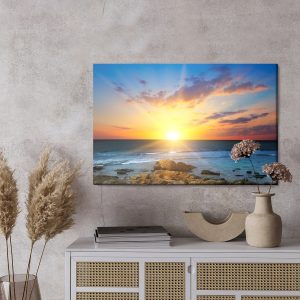 Peinture sur toile Lever Du Soleil Au Bord De La Mer – Image 3