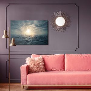 Peinture sur toile Coucher De Soleil Sur Une Mer Orageuse – Image 4