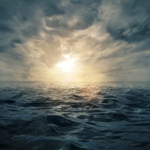 Peinture sur toile Coucher De Soleil Sur Une Mer Orageuse – Image 1
