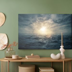 Peinture sur toile Coucher De Soleil Sur Une Mer Orageuse – Image 5