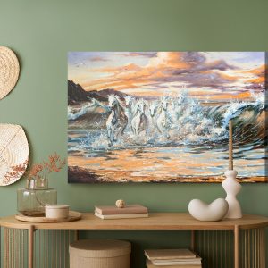 Peinture sur toile Chevaux Au Bord De La Mer – Image 5