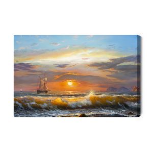 Peinture sur toile Voiliers En Mer – Image 2