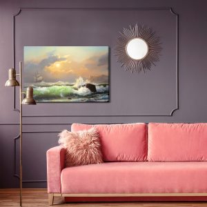 Peinture sur toile Navire Dans Une Mer Orageuse – Image 4