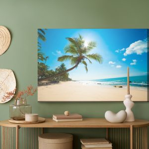 Peinture sur toile Plage Blanche Avec Palmier – Image 5