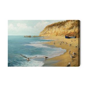 Peinture sur toile Mouettes Plage Et Mer – Image 2