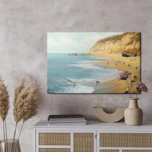 Peinture sur toile Mouettes Plage Et Mer – Image 3