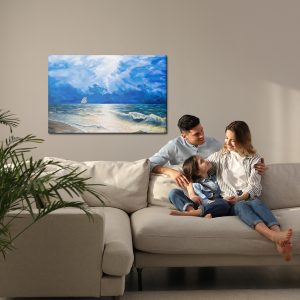 Peinture sur toile Nuages ​​Sombres Au-Dessus De La Mer – Image 7