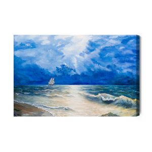 Peinture sur toile Nuages ​​Sombres Au-Dessus De La Mer – Image 2