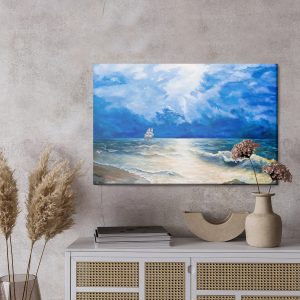 Peinture sur toile Nuages ​​Sombres Au-Dessus De La Mer – Image 3
