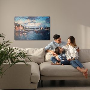 Peinture sur toile Ville Maritime Et Port – Image 7
