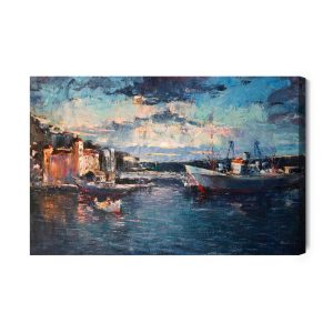 Peinture sur toile Ville Maritime Et Port – Image 2