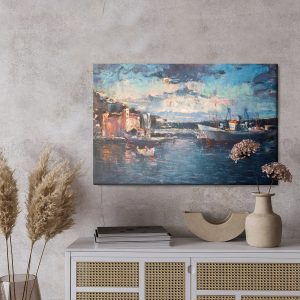 Peinture sur toile Ville Maritime Et Port – Image 3