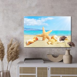 Peinture sur toile Plage De La Mer Et Coquillages – Image 3