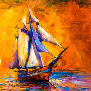 Peinture sur toile Voilier En Mer – Image 1