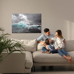 Peinture sur toile Mer Et Nuages ​​Gris – Image 7