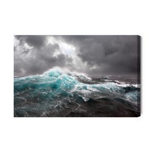 Peinture sur toile Mer Et Nuages ​​Gris – Image 2