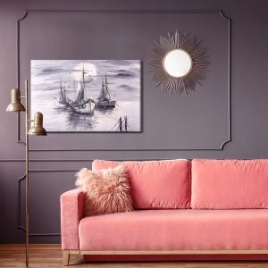 Peinture sur toile La Mer Et Les Navires Sont Peints – Image 4