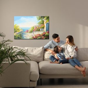 Peinture sur toile Maison Au Bord De La Mer – Image 7