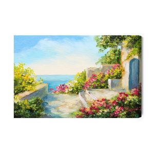 Peinture sur toile Maison Au Bord De La Mer – Image 2