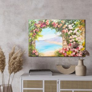 Peinture sur toile Fleurs Et Mer – Image 3