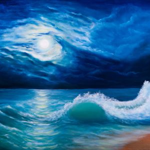 Peinture sur toile Mer La Nuit – Image 1