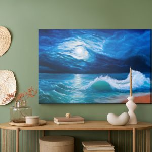 Peinture sur toile Mer La Nuit – Image 5
