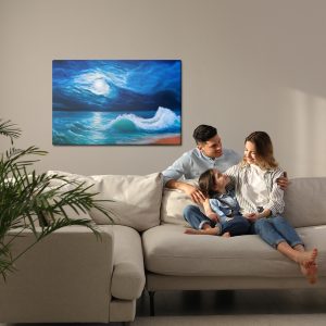 Peinture sur toile Mer La Nuit – Image 7