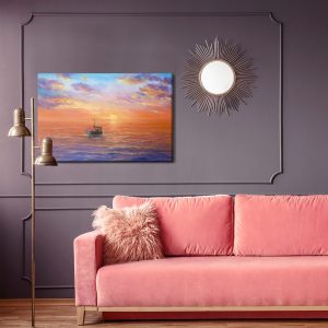 Peinture sur toile Bateau Sur La Mer – Image 4