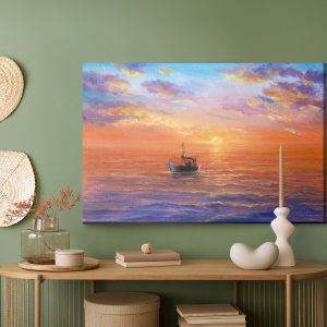 Peinture sur toile Bateau Sur La Mer – Image 5
