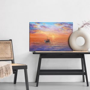 Peinture sur toile Bateau Sur La Mer – Image 6