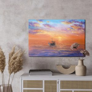 Peinture sur toile Bateau Sur La Mer – Image 3