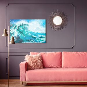 Peinture sur toile Aquarelle Mer Et Vagues – Image 4