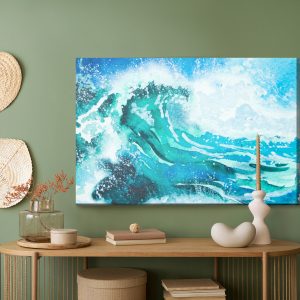 Peinture sur toile Aquarelle Mer Et Vagues – Image 5