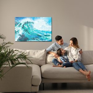 Peinture sur toile Aquarelle Mer Et Vagues – Image 7