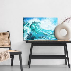 Peinture sur toile Aquarelle Mer Et Vagues – Image 6