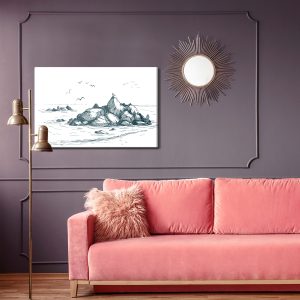 Peinture sur toile Mer De Rochers Et De Mouettes – Image 4
